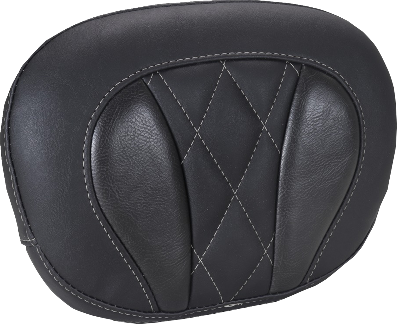 MUSTANG Deluxe Sissy Bar Pad - Diamond - Gunmetal Stitch - FLT/FLH '23-'25 88450GM