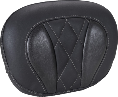 MUSTANG Deluxe Sissy Bar Pad - Diamond - Gunmetal Stitch - FLT/FLH '23-'25 88450GM
