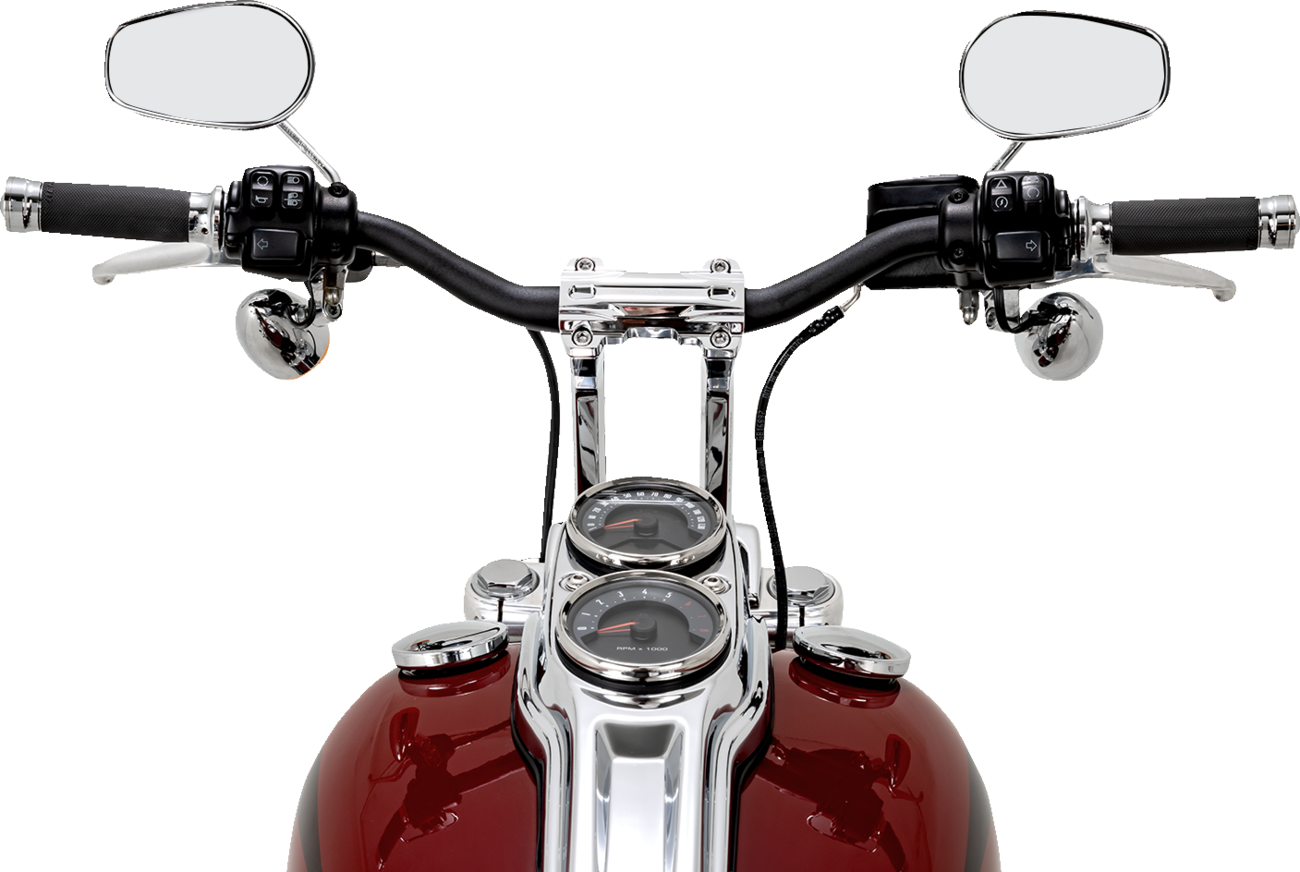 PERFORMANCE MACHINE (PM) Phatbar & Riser Kit - Internal Wiring - 9" - Chrome 0208-2195M-CH