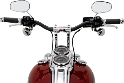 PERFORMANCE MACHINE (PM) Phatbar & Riser Kit - Internal Wiring - 9" - Chrome 0208-2195M-CH