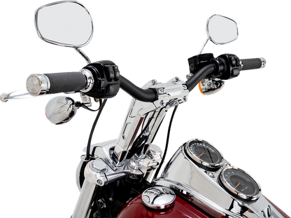 PERFORMANCE MACHINE (PM) Phatbar & Riser Kit - Internal Wiring - 9" - Chrome 0208-2195M-CH