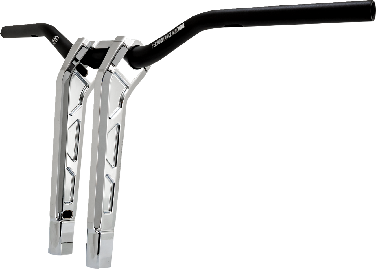 PERFORMANCE MACHINE (PM) Phatbar & Riser Kit - Internal Wiring - 11-1/2" - Chrome 0208-2197M-CH