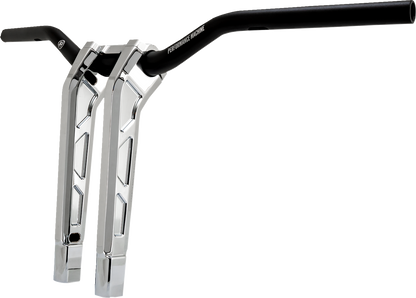 PERFORMANCE MACHINE (PM) Phatbar & Riser Kit - Internal Wiring - 11-1/2" - Chrome 0208-2197M-CH
