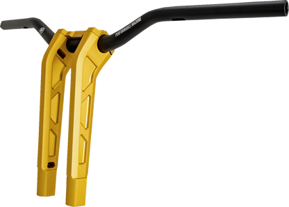 PERFORMANCE MACHINE (PM) Phatbar & Riser Kit - Internal Wiring - 11-1/2" - Gold Ops 0208-2197M-SMG