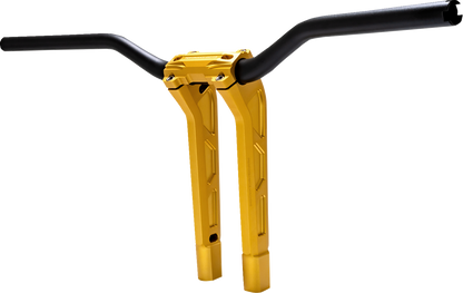 PERFORMANCE MACHINE (PM) Phatbar & Riser Kit - Internal Wiring - 11-1/2" - Gold Ops 0208-2197M-SMG