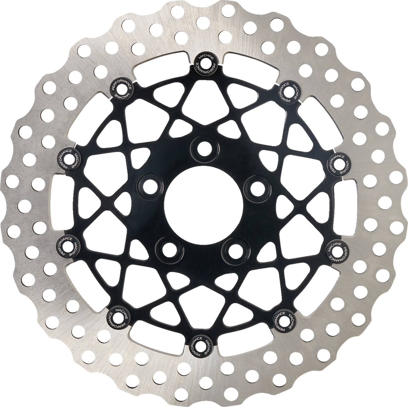 PERFORMANCE MACHINE (PM) Disc Carr Speedstar - 320 mm X .20 FF - Front - Black Anodized 0133-2608S-B