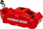 PERFORMANCE MACHINE (PM) Radial Mount Caliper - Front Left - Red 0052-2427-RC