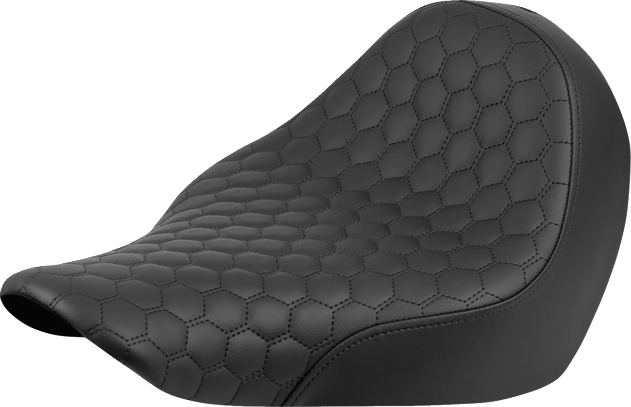 SADDLEMEN Renegade™ Solo Seat - Black - Honeycomb - FXLR/FLSB '18-'25 818-29-003