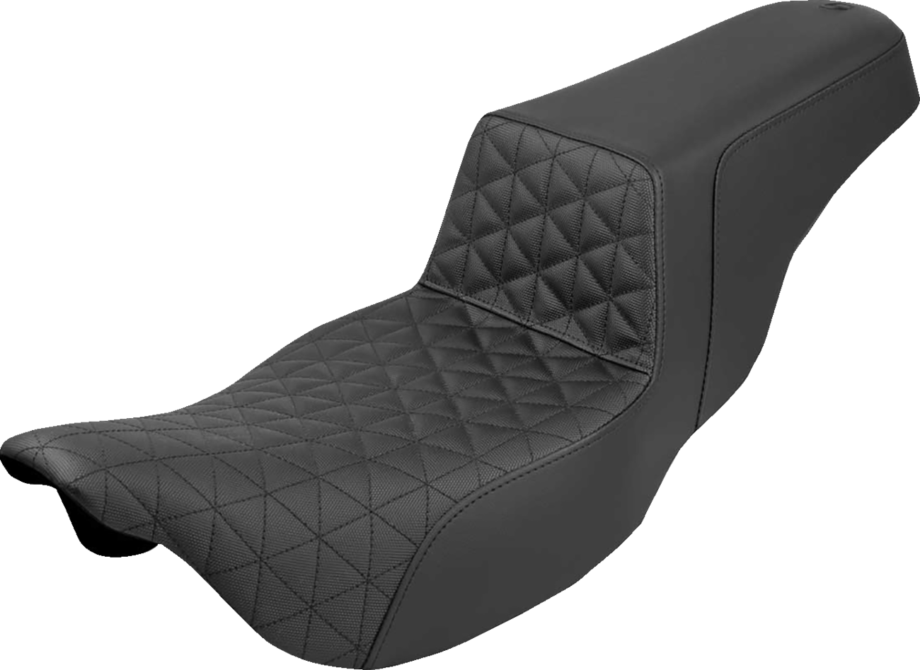SADDLEMEN Extended Reach Step-Up Seat - Tri-Gripper - Black - FLH/FLT '08-'24 808-07B-180