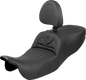 SADDLEMEN Roadsofa™ Seat - with Backrest - Tuck-n-Roll - FLRT/FLTRT '15-'25 815-07-202B0