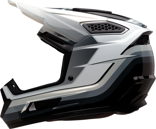 Z1R Dirt Maxx Helmet - Vortex - Black/White/Gray - 2XL 0110-9351