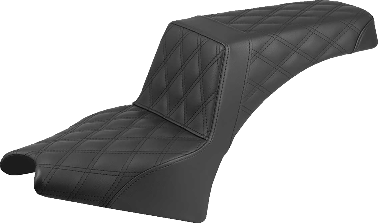 SADDLEMEN Step-Up Seat - Lattice Stitch - Black - Indian Scout '25 I25-33-175