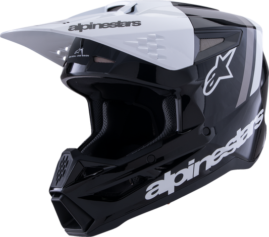 ALPINESTARS SM3 Helmet - Radium - Gloss Black/White/Gray - Medium 8300826-1546-M
