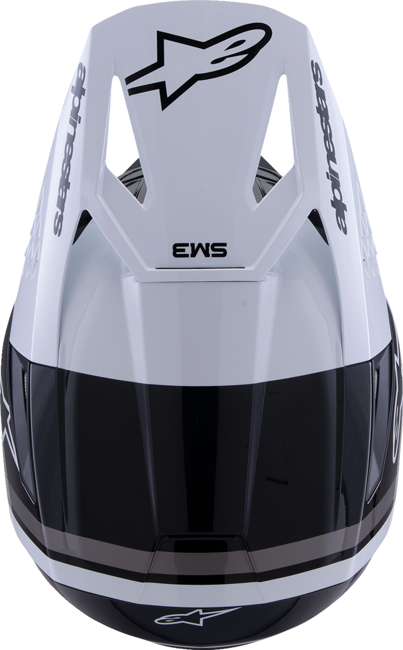 ALPINESTARS SM3 Helmet - Radium - Gloss Black/White/Gray - Medium 8300826-1546-M