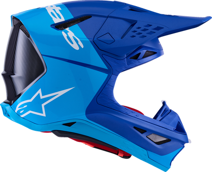 ALPINESTARS Supertech M10 Helmet - Flood - MIPS® - Blue/Black Carbon - Medium 8301023-7282-M