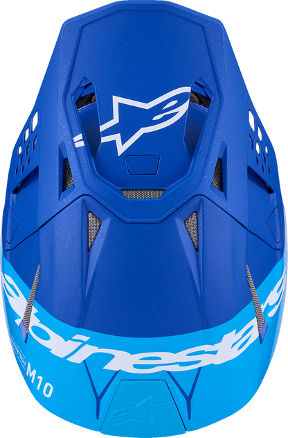 ALPINESTARS Supertech M10 Helmet - Flood - MIPS® - Blue/Black Carbon - Medium 8301023-7282-M
