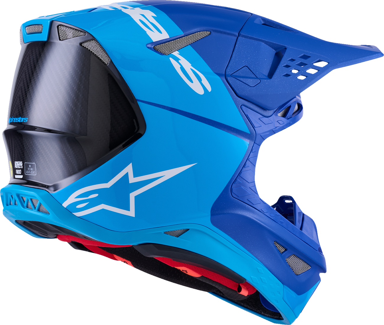 ALPINESTARS Supertech M10 Helmet - Flood - MIPS® - Blue/Black Carbon - XL 8301023-7282-XL