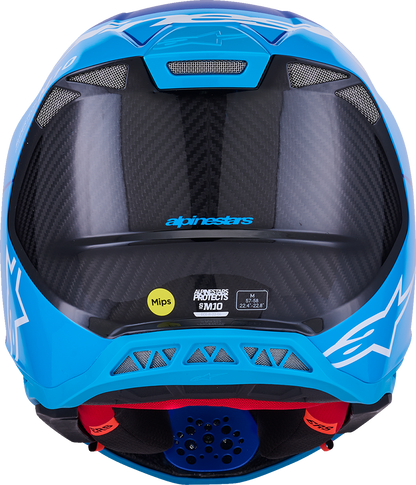 ALPINESTARS Supertech M10 Helmet - Flood - MIPS® - Blue/Black Carbon - XL 8301023-7282-XL