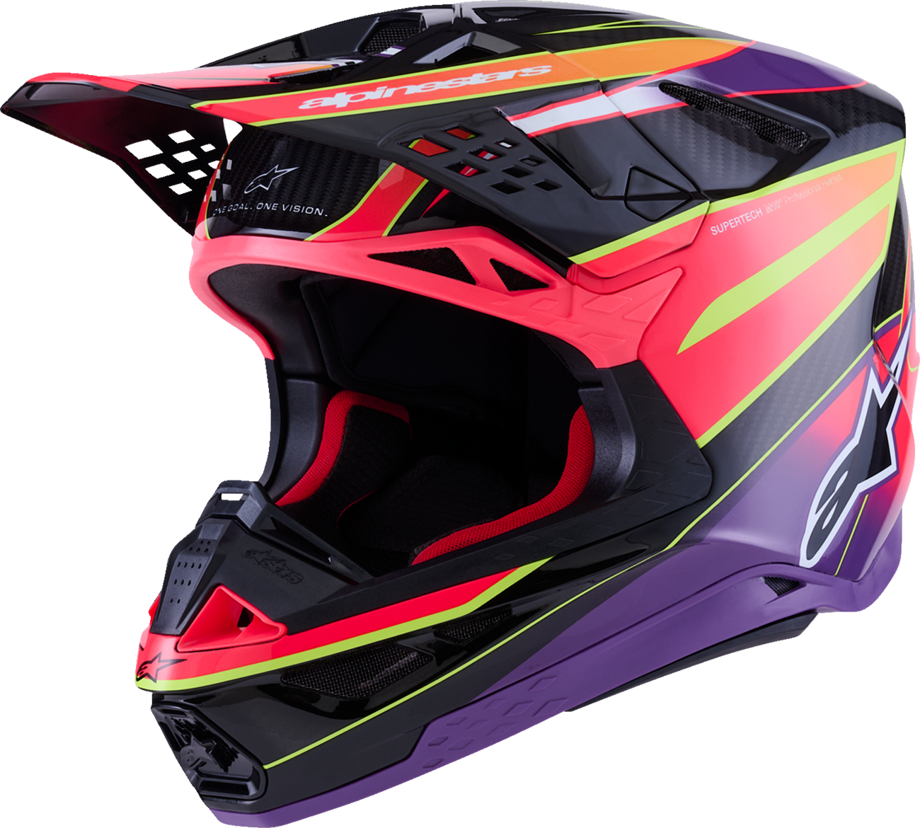 ALPINESTARS Supertech M10 Helmet - MIPS® - Era - Gloss Pink/Violet/Yellow Fluo - Medium 8301223-3145-M