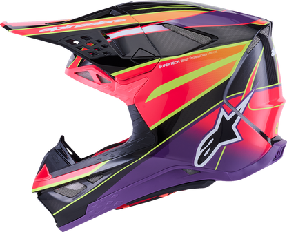 ALPINESTARS Supertech M10 Helmet - MIPS® - Era - Gloss Pink/Violet/Yellow Fluo - Large 8301223-3145-L