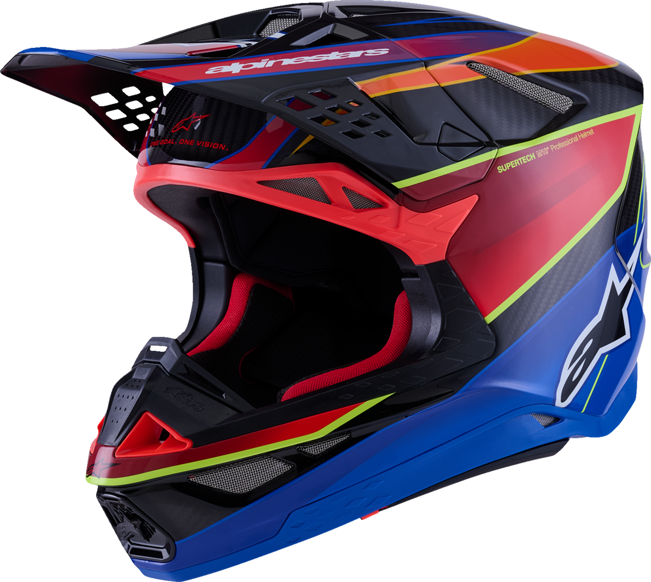 ALPINESTARS Supertech M10 Helmet - MIPS® - Era - Gloss Blue/Red/Yellow Fluo - Medium 8301223-7356-M