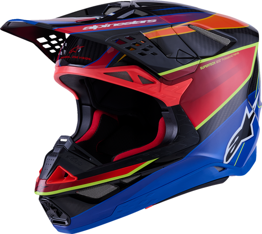 ALPINESTARS Supertech M10 Helmet - MIPS® - Era - Gloss Blue/Red/Yellow Fluo - XL 8301223-7356-XL