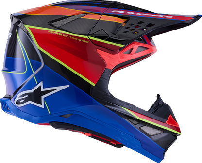 ALPINESTARS Supertech M10 Helmet - MIPS® - Era - Gloss Blue/Red/Yellow Fluo - XL 8301223-7356-XL