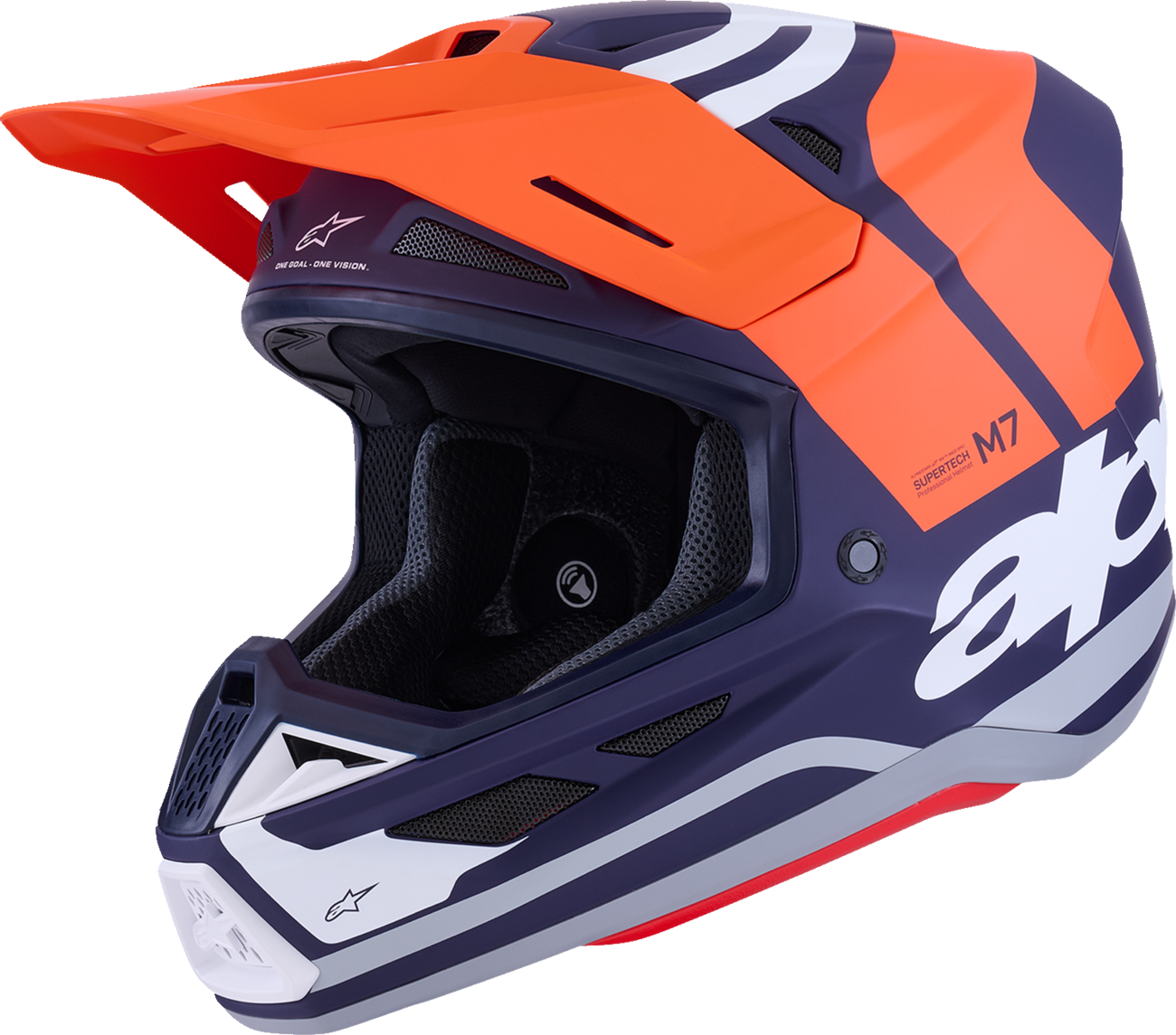 ALPINESTARS SM7 Helmet - Core - Matte Orange/Blue - Medium 8301826-408-M