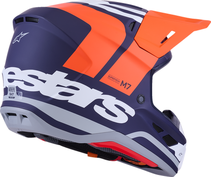 ALPINESTARS SM7 Helmet - Core - Matte Orange/Blue - Medium 8301826-408-M
