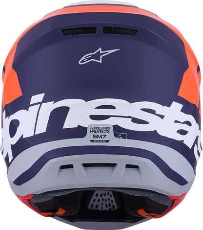 ALPINESTARS SM7 Helmet - Core - Matte Orange/Blue - Small 8301826-408-S