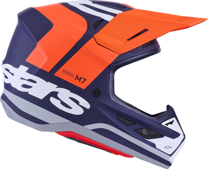 ALPINESTARS SM7 Helmet - Core - Matte Orange/Blue - Medium 8301826-408-M