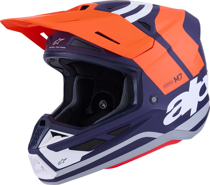 ALPINESTARS SM7 Helmet - Core - Matte Orange/Blue - XL 8301826-408-XL