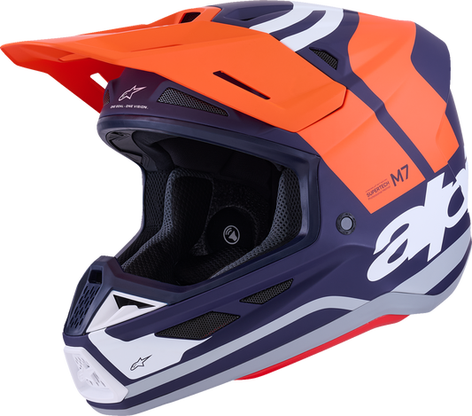 ALPINESTARS SM7 Helmet - Core - Matte Orange/Blue - XL 8301826-408-XL