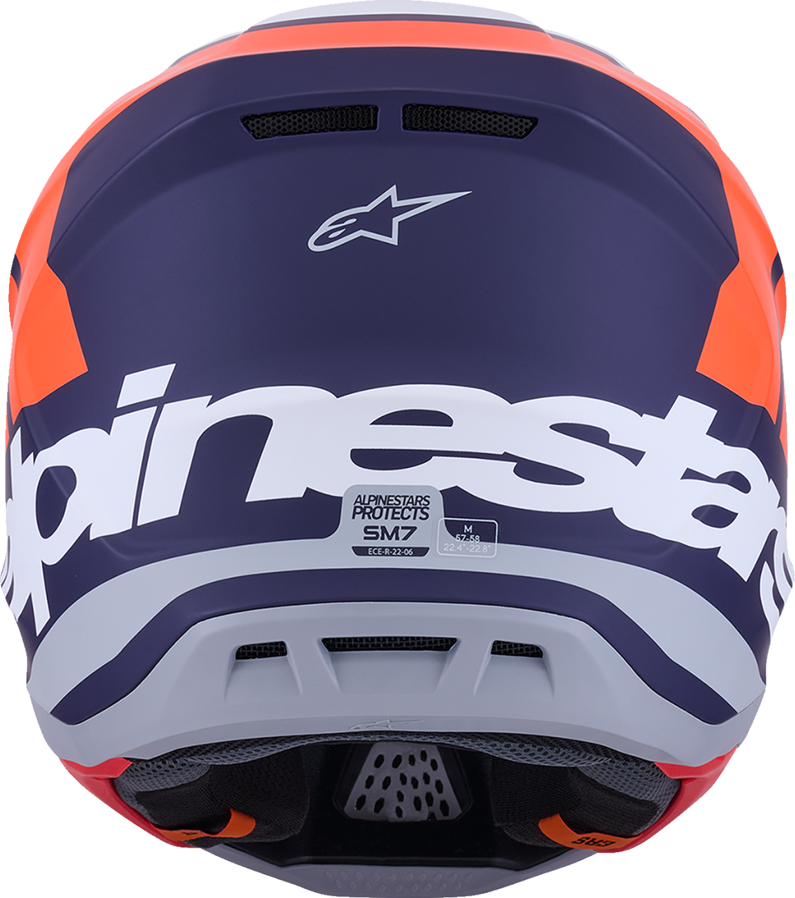 ALPINESTARS SM7 Helmet - Core - Matte Orange/Blue - XL 8301826-408-XL
