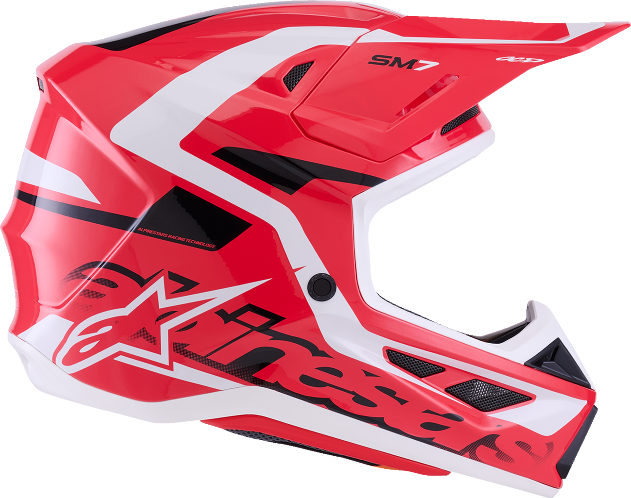 ALPINESTARS SM7 Helmet - Deed - Gloss Red/Black/White - Medium 8302426-3139-M