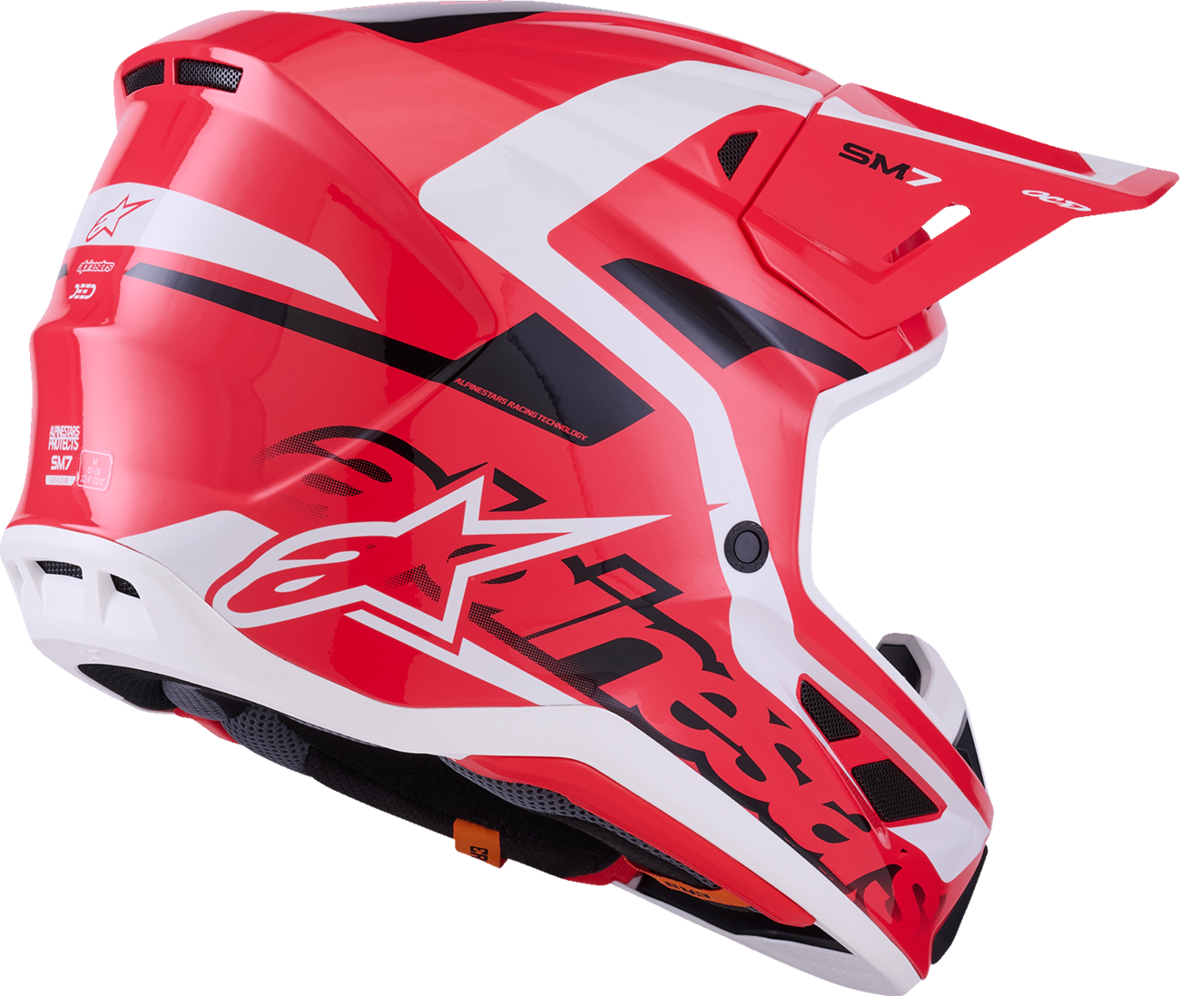 ALPINESTARS SM7 Helmet - Deed - Gloss Red/Black/White - Medium 8302426-3139-M