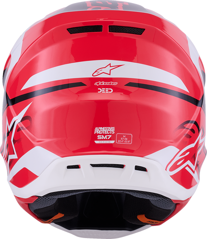 ALPINESTARS SM7 Helmet - Deed - Gloss Red/Black/White - Medium 8302426-3139-M