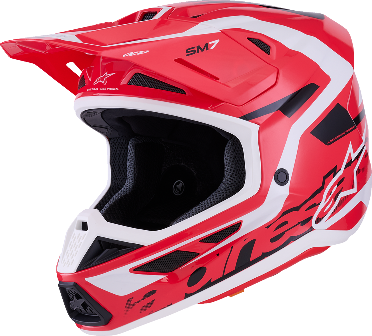 ALPINESTARS SM7 Helmet - Deed - Gloss Red/Black/White - XL 8302426-3139-XL