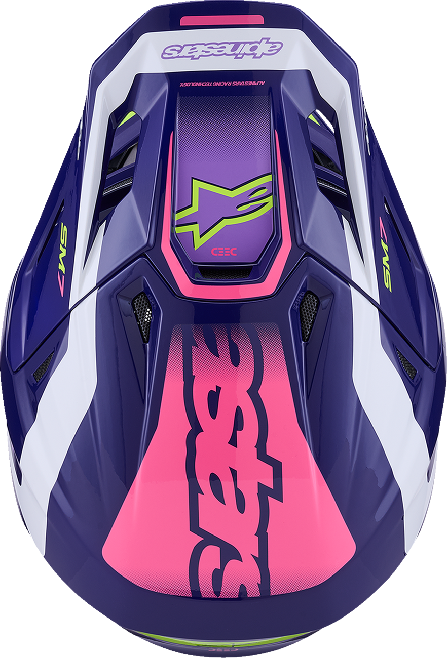 ALPINESTARS SM7 Helmet - Deed - Gloss Purple/Pink - Small 8302426-3142-S