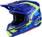 ALPINESTARS SM7 Helmet - Deed - Gloss Blue/Yellow Fluo - Medium 8302426-7253-M