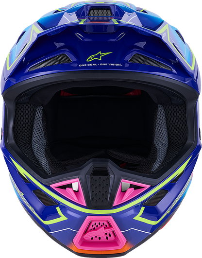 ALPINESTARS SM7 Helmet - Cast - Gloss/Blue/Pink/Yellow Fluo - 2XL 8302626-7254-XXL