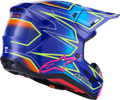 ALPINESTARS SM7 Helmet - Cast - Gloss/Blue/Pink/Yellow Fluo - 2XL 8302626-7254-XXL