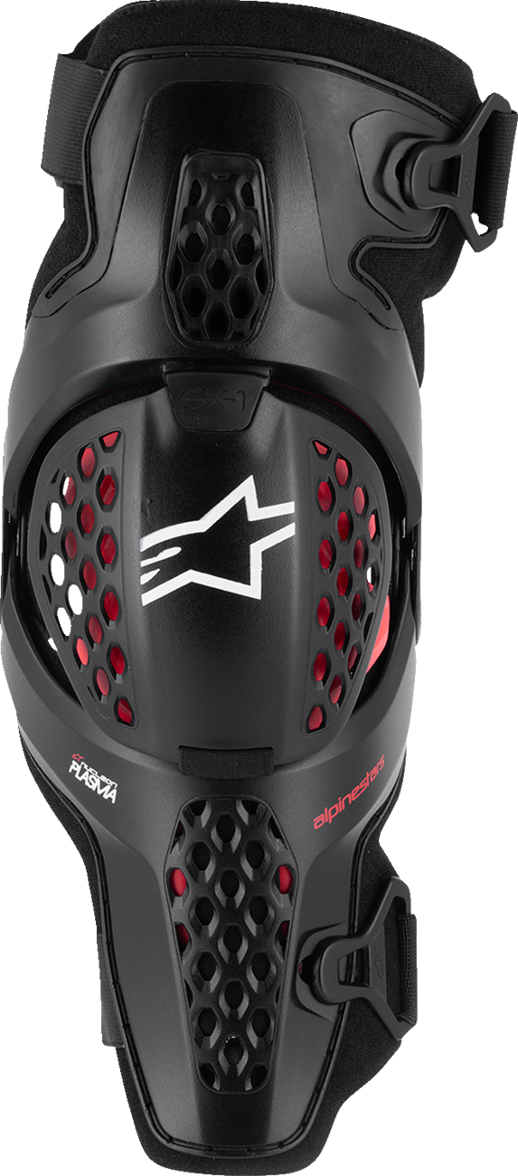 ALPINESTARS SX-1 Plasma Knee Guards - Black/Red/Cool Gray - L/XL 6500326-1498-LXL