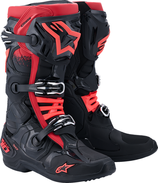 ALPINESTARS Tech 10 Boots - Black/Red - US 8 / EU 42 2010020-13-8