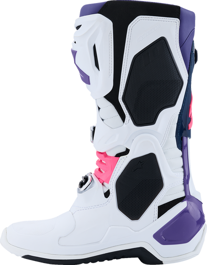 ALPINESTARS Tech 10 Boots - White/Violet/Navy/Pink Fluorescent - US 12 / EU 47 2010020-2780-12