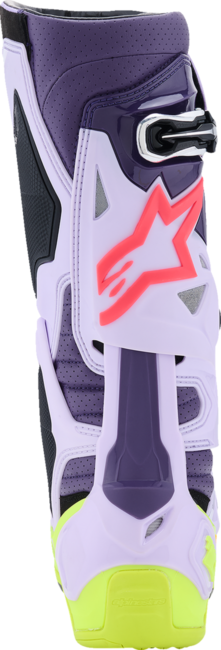 ALPINESTARS Tech 10 Supervented Boots - Purple/Fluorescent Yellow/Diva Pink - US 11 / EU 45.5 2010520-3150-11