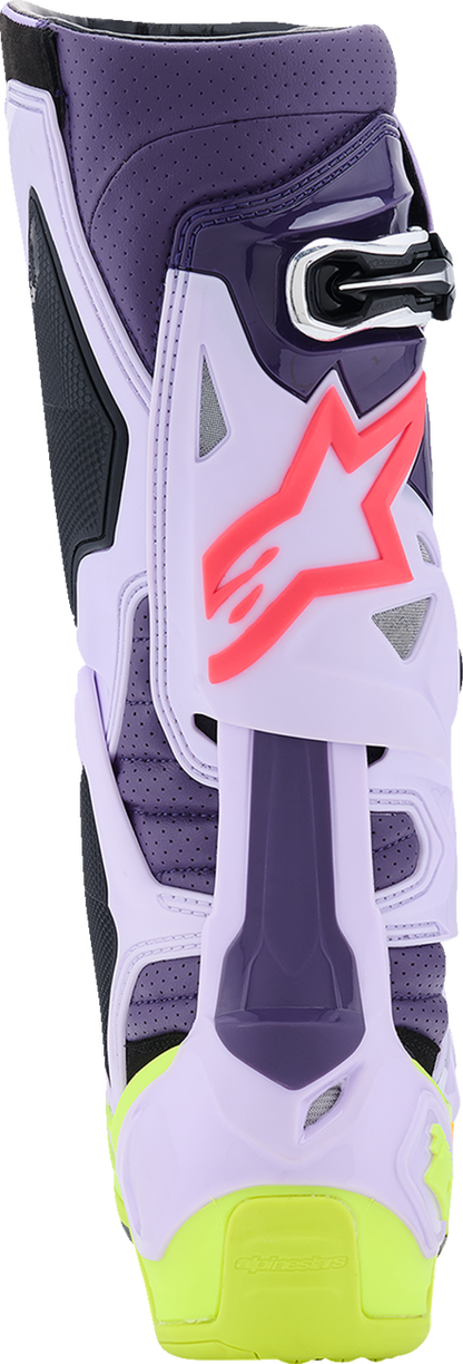 ALPINESTARS Tech 10 Supervented Boots - Purple/Fluorescent Yellow/Diva Pink - US 11 / EU 45.5 2010520-3150-11