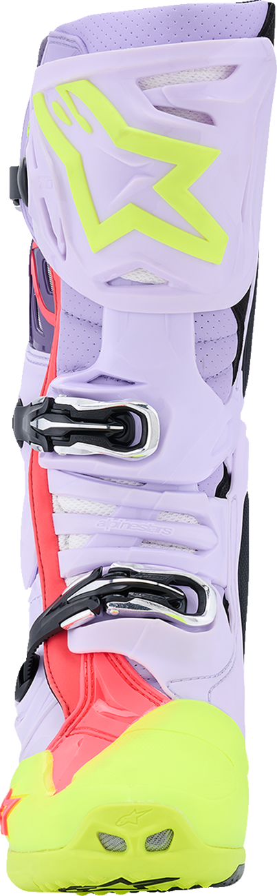 ALPINESTARS Tech 10 Supervented Boots - Purple/Fluorescent Yellow/Diva Pink - US 11 / EU 45.5 2010520-3150-11