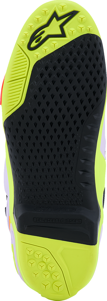 ALPINESTARS Tech 10 Supervented Boots - Purple/Fluorescent Yellow/Diva Pink - US 12 / EU 47 2010520-3150-12