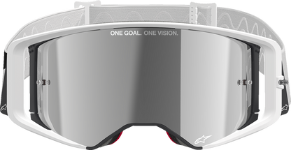 ALPINESTARS GOGGLES Supertech Goggle - Corp - White - Silver Mirror Lens 5100325-2055
